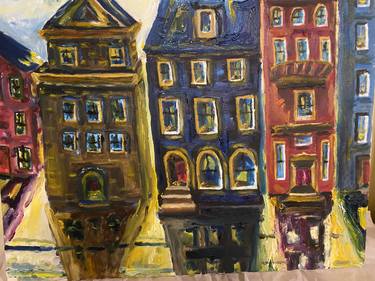 Original Expressionism Architecture Paintings by larry eades