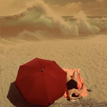 Woman and Red Umbrella Sacred Shores 02 thumb