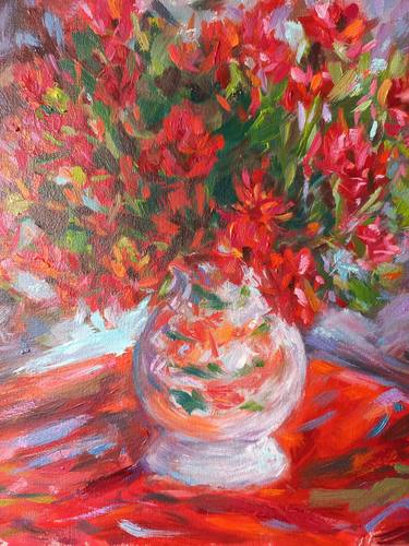 Still life flowers,  Red asters thumb