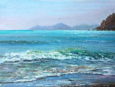 Print of Seascape Paintings by Hanna Shrub