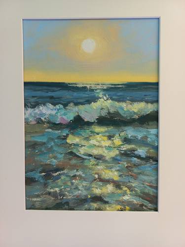 Original Impressionism Seascape Painting by Hanna Shrub