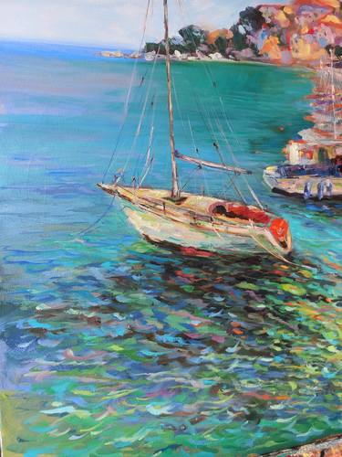 Original Impressionism Seascape Painting by Hanna Shrub