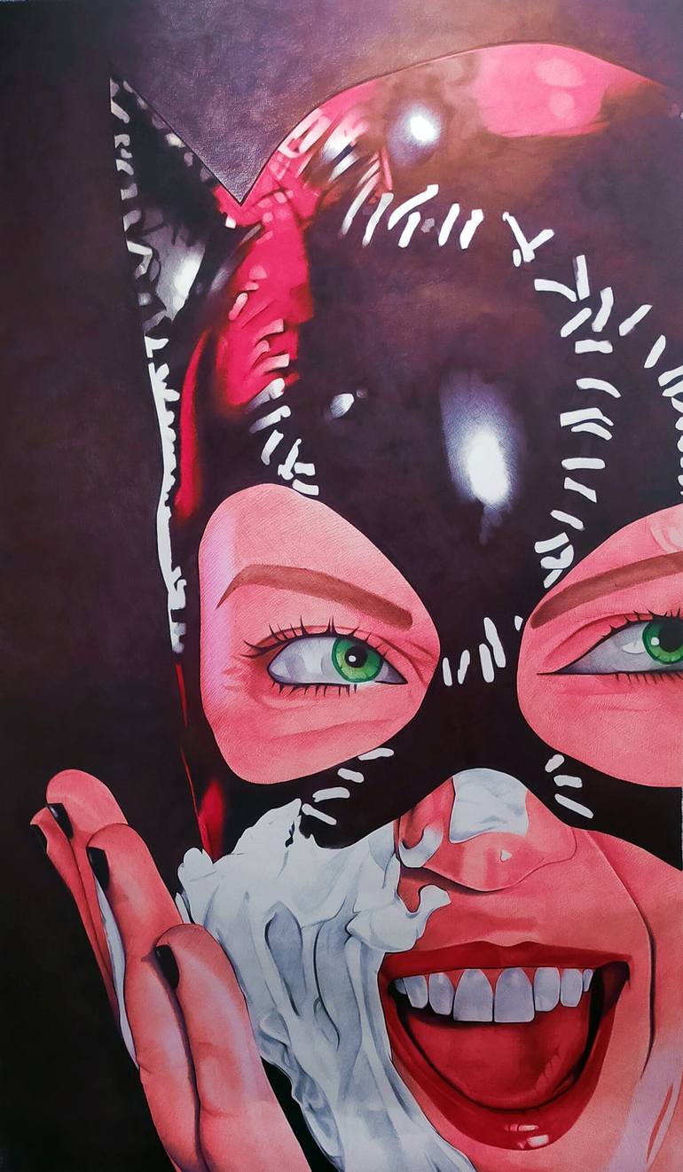 Catwoman Drawing by Matteo Felloni | Saatchi Art, image size:770x1322