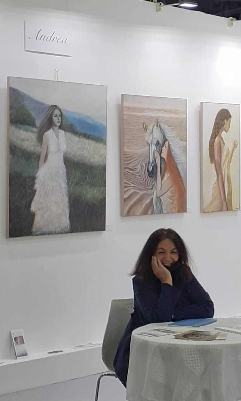 Original Figurative Horse Painting by Andrea Barthelemy