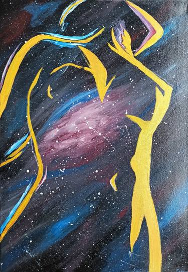 Original Abstract Outer Space Paintings by Uliana Saiapina