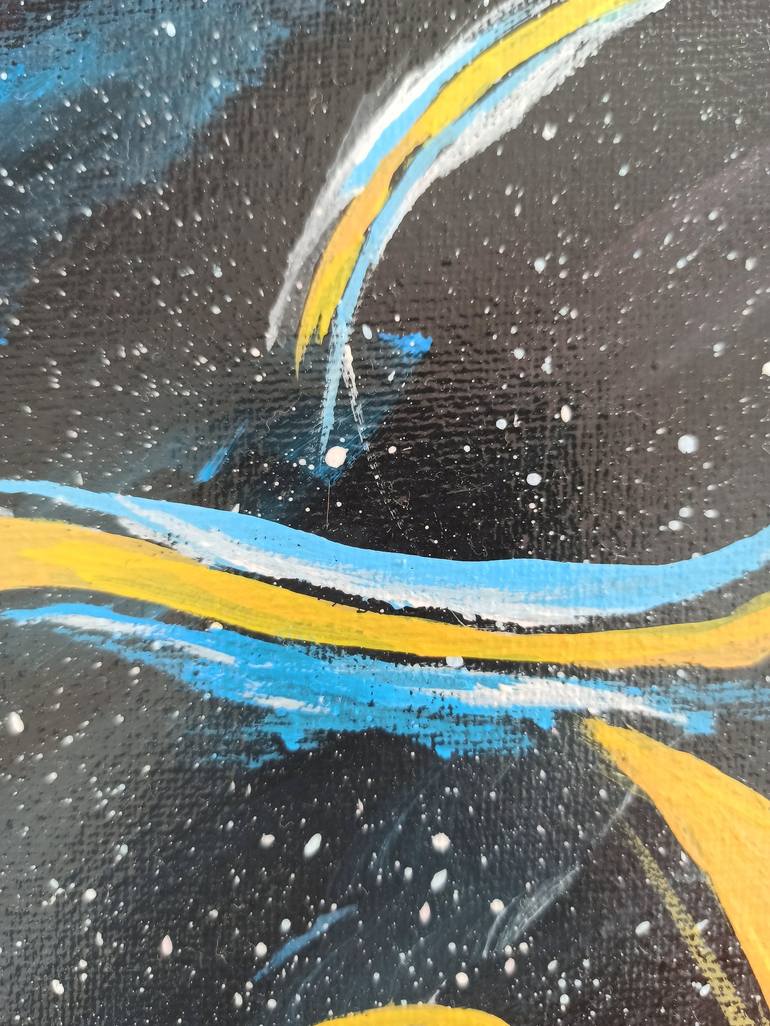Original Abstract Outer Space Painting by Uliana Saiapina