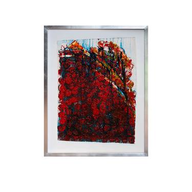 Original Abstract Landscape Mixed Media by John Berrick