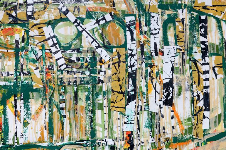 Original Abstract Landscape Mixed Media by John Berrick