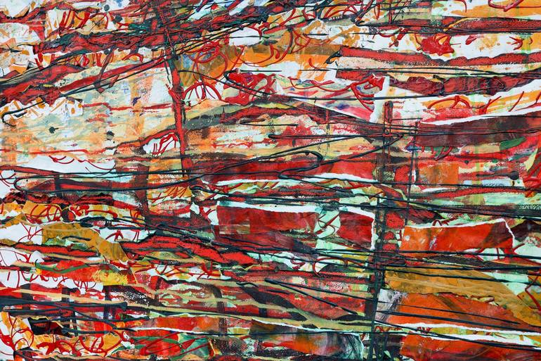 Original Abstract Landscape Mixed Media by John Berrick