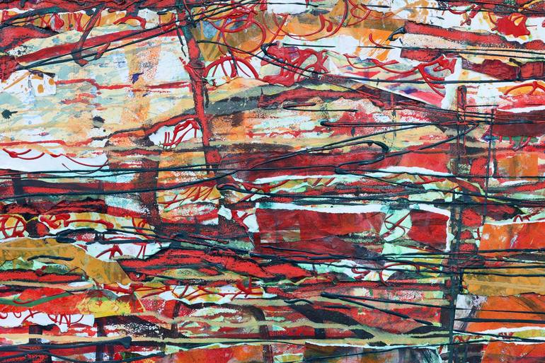 Original Abstract Landscape Mixed Media by John Berrick