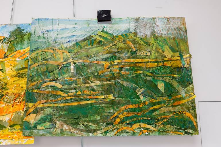 Original Abstract Landscape Mixed Media by John Berrick