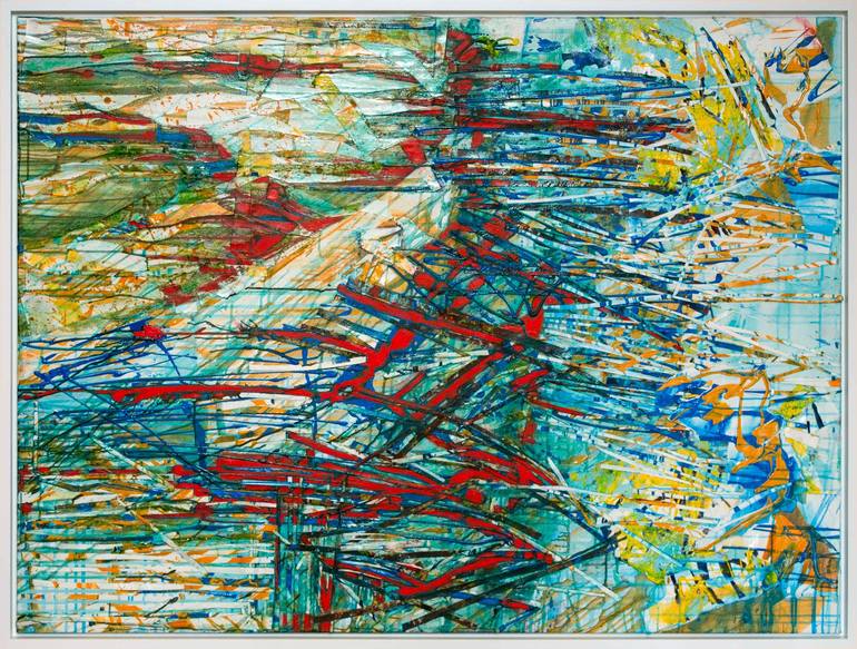 Original Abstract Expressionism Landscape Mixed Media by John Berrick