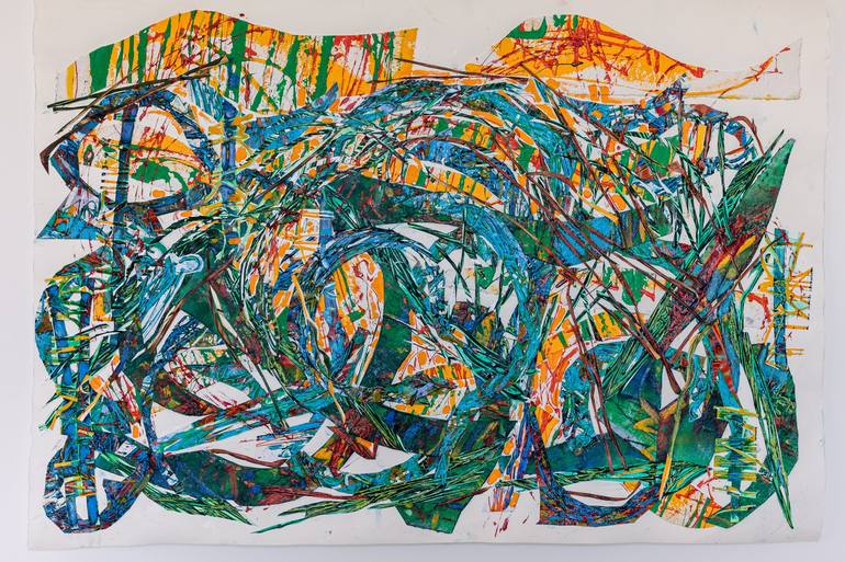 Original Abstract Expressionism Abstract Mixed Media by John Berrick