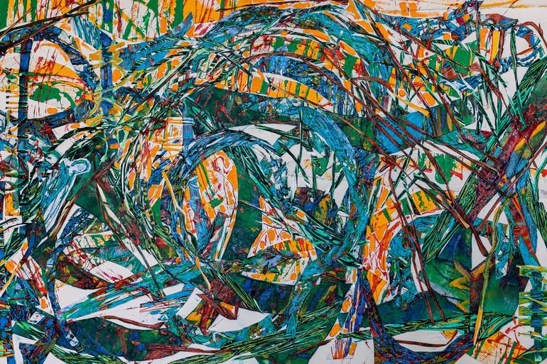 Original Abstract Expressionism Abstract Mixed Media by John Berrick