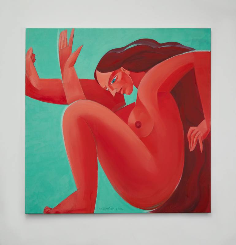 Original Expressionism Nude Painting by Anastasia Tribambuka