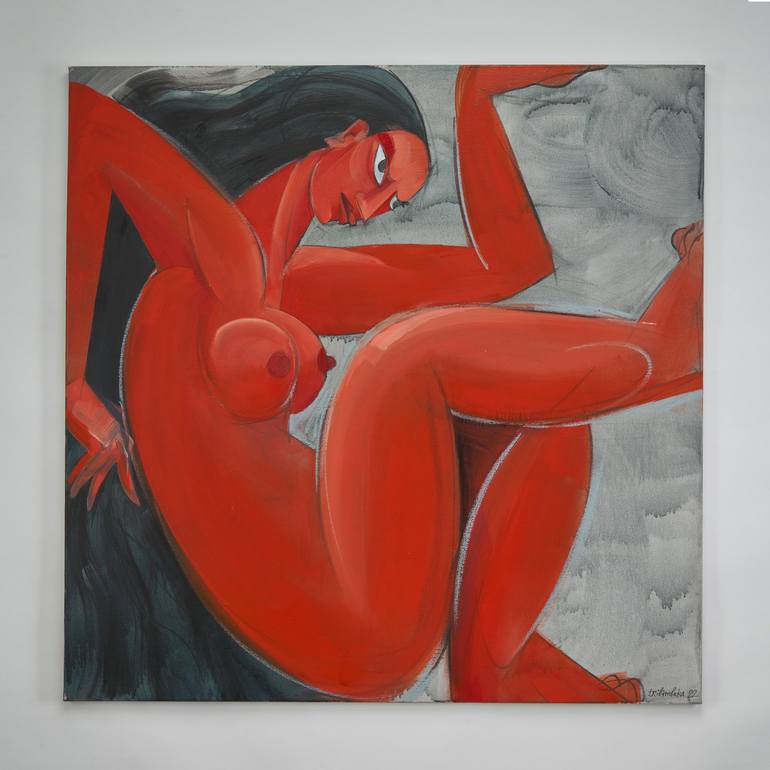 Original Expressionism Nude Painting by Anastasia Tribambuka