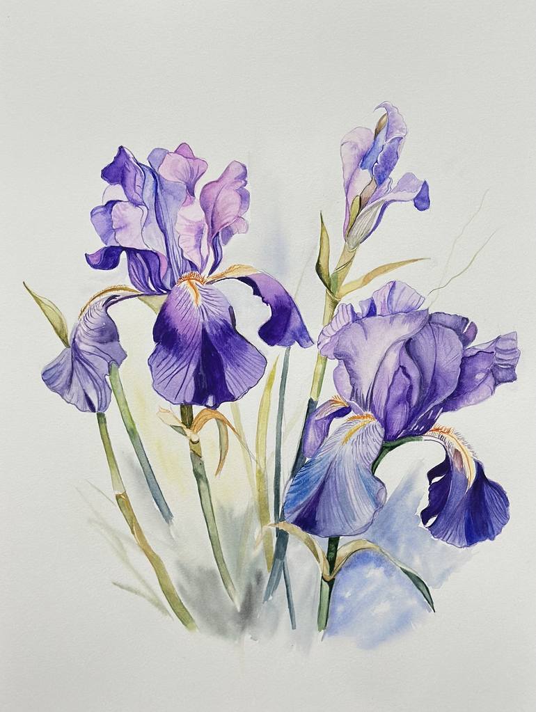 Irises Painting by Larisa Robins | Saatchi Art