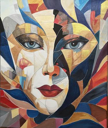 Original Cubism Abstract Paintings by Larisa Robins
