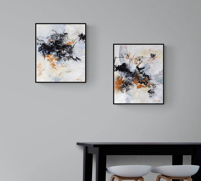 Original Abstract Expressionism Abstract Painting by Simona Gocan