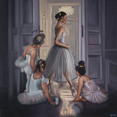 Original Art Deco Women Paintings by maria esther panesso