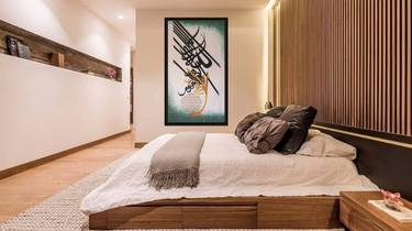 Original Abstract Calligraphy Paintings by Abdul Latif
