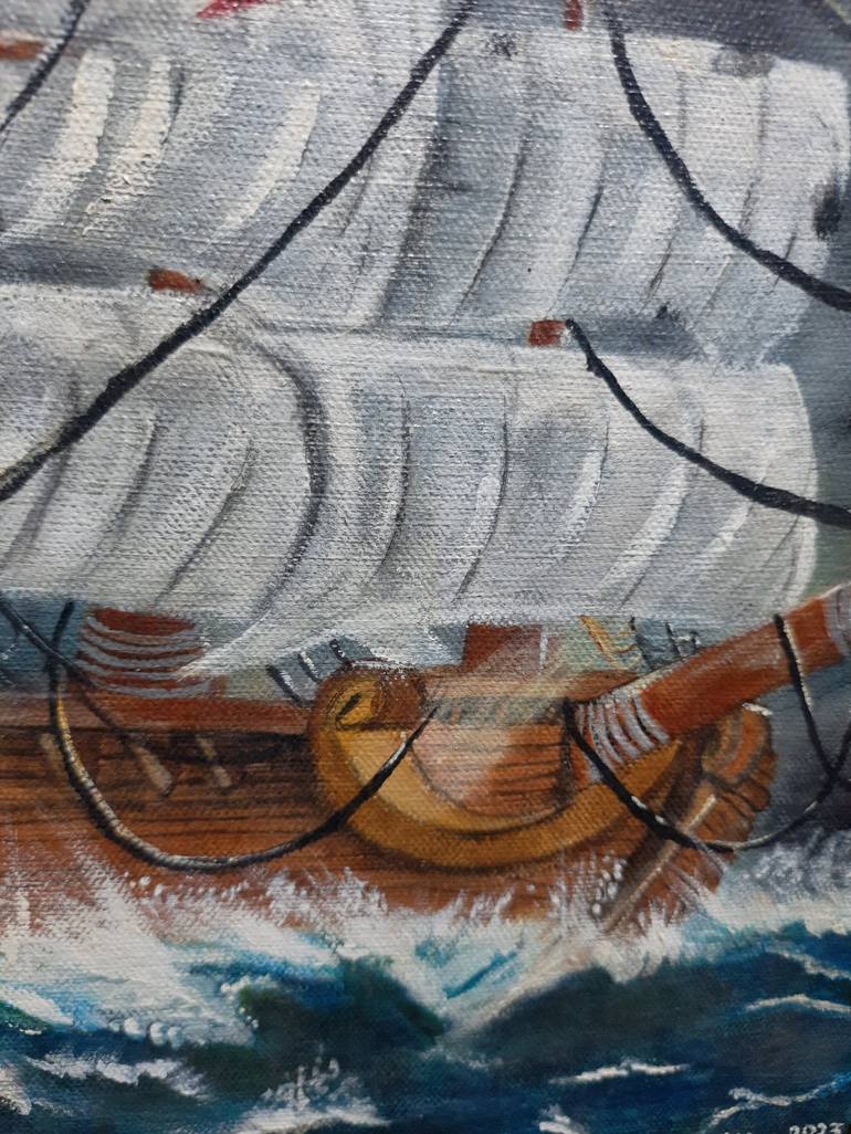 Original Ship Painting by Hira Saleem
