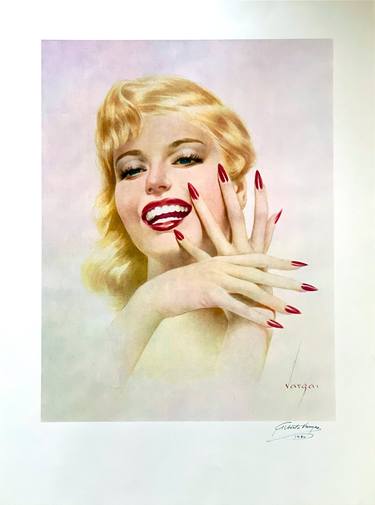 Marilyn, full signature print, by Alberto Vargas thumb