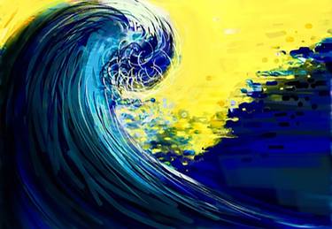 On Golden Wave - by surfer/satirist/artist - KANSEL thumb