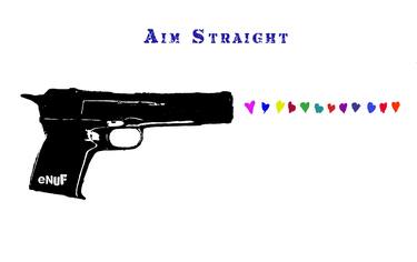 Aim Straight - by street artist, eNUf thumb