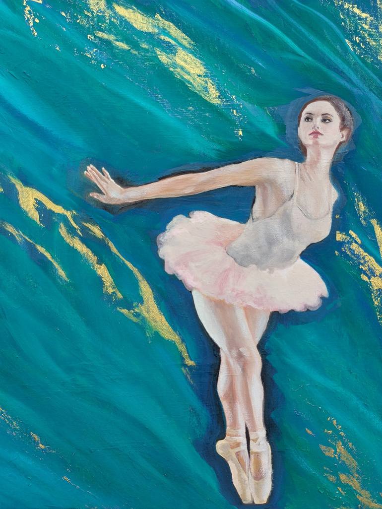 Retailer Ballerina oil on canvas painting