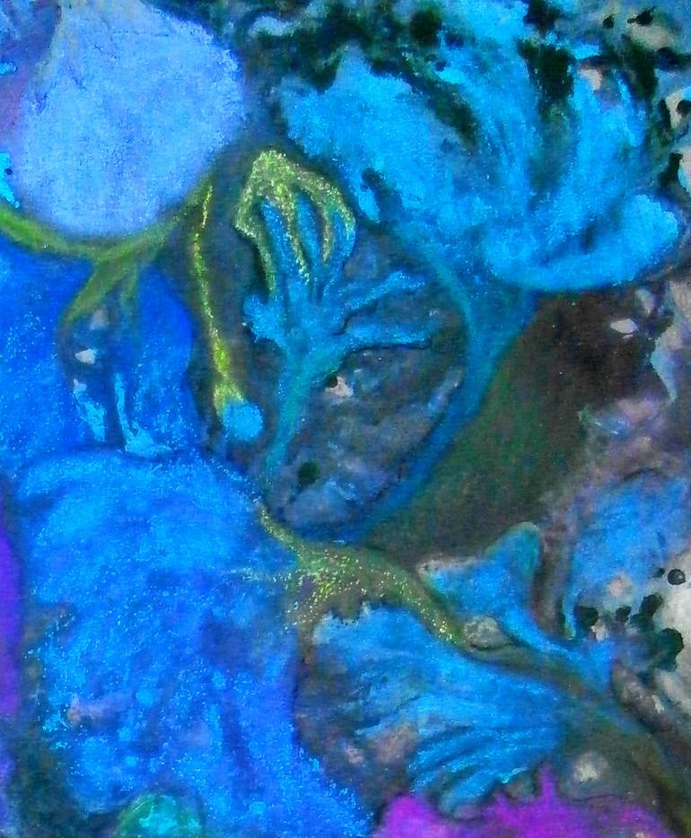 Original Abstract Landscape Mixed Media by Sylvaine Daumont