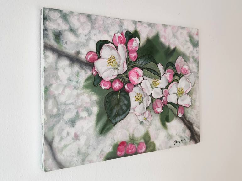 Original Art Deco Floral Painting by Iryna Parypa