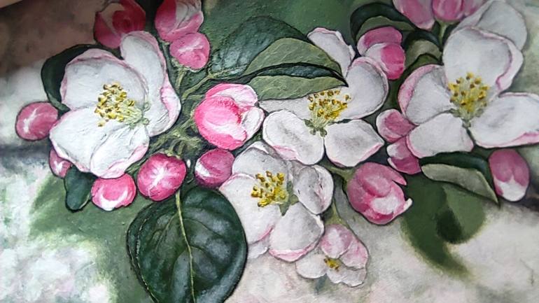 Original Art Deco Floral Painting by Iryna Parypa