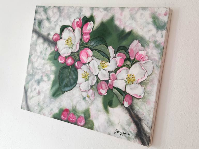 Original Art Deco Floral Painting by Iryna Parypa