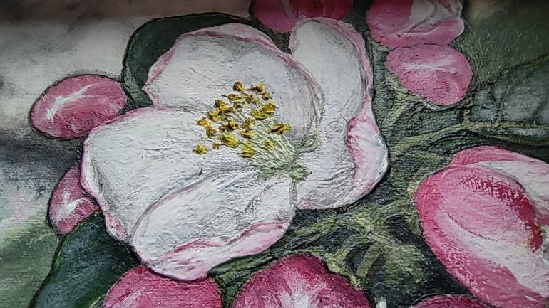 Original Art Deco Floral Painting by Iryna Parypa