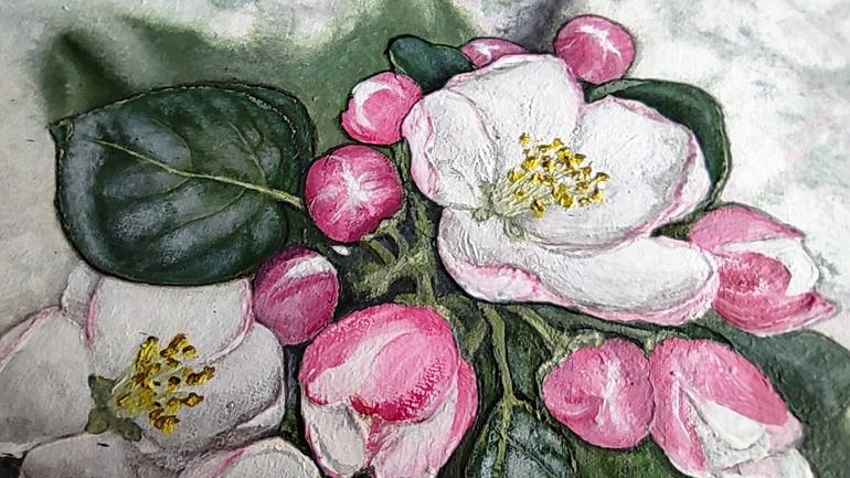 Original Art Deco Floral Painting by Iryna Parypa