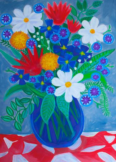 Print of Abstract Floral Paintings by ELVIRA ZIIATDINOVA