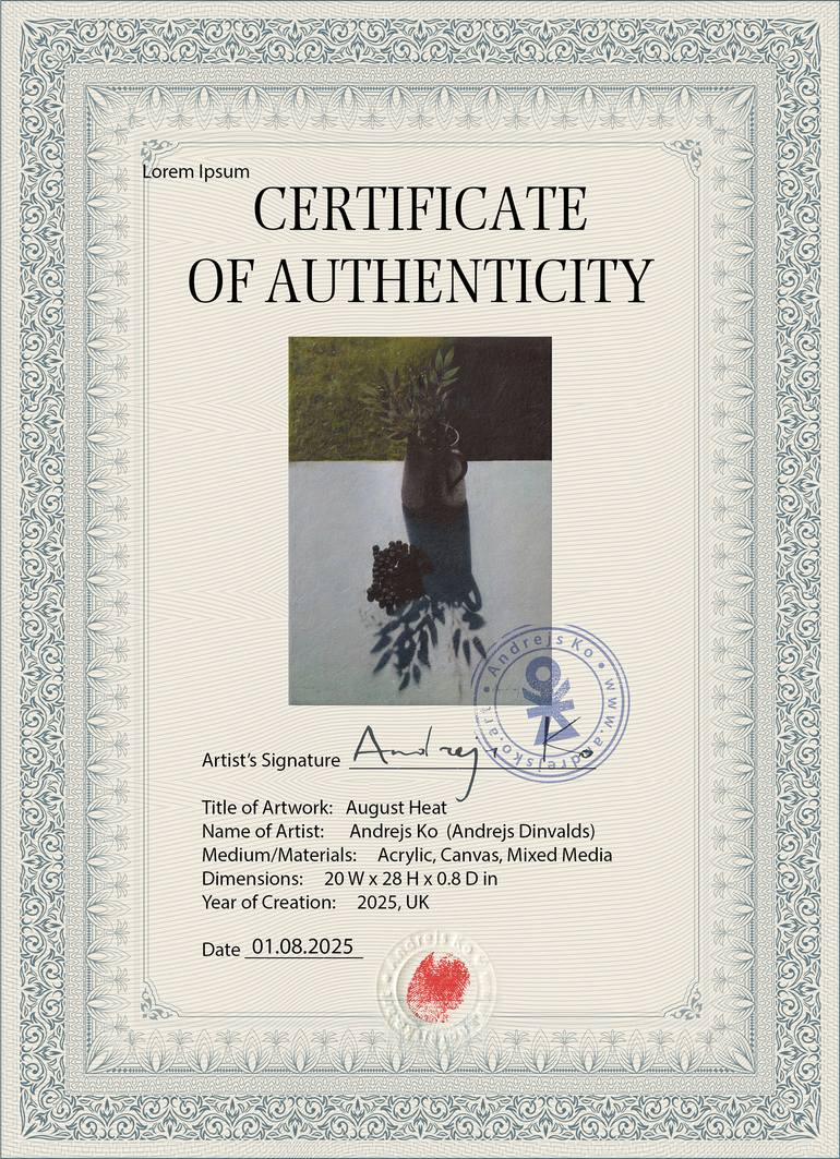 Original Abstract Still Life Painting by Andrejs Ko