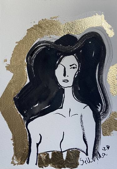 Original Figurative Women Drawings by Sellvida - Silviya Georgieva