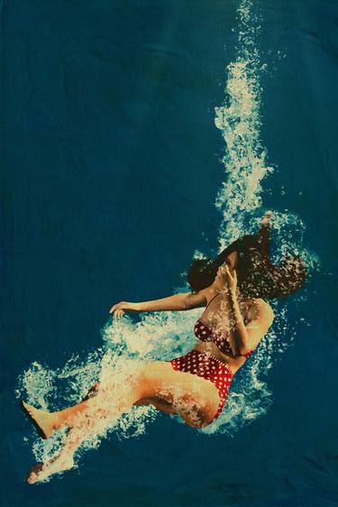 Girl Diving Into Water III thumb