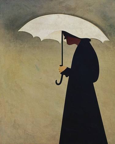 The lady with an umbrella thumb