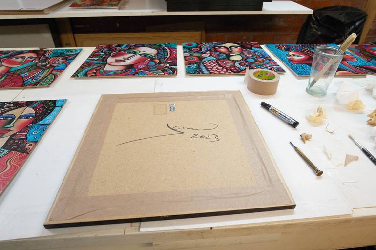 Original Abstract Expressionism People Digital by Jan Keteleer