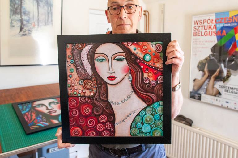 Original Abstract Expressionism People Digital by Jan Keteleer