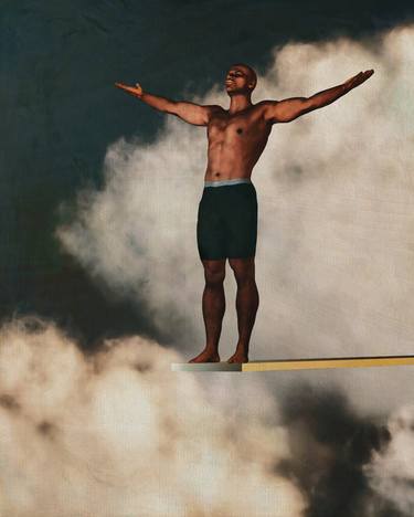 Man Ready to Dive From a Diving Board thumb