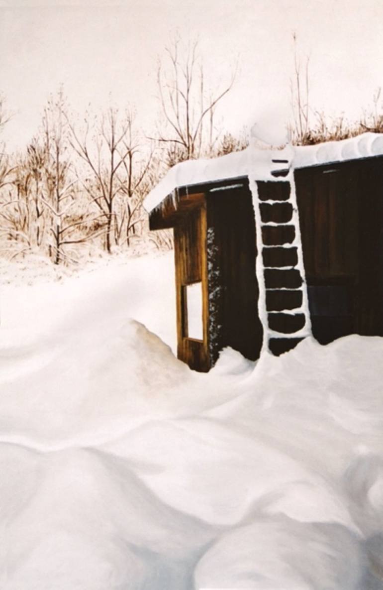 By Winter's End, I Could Walk Off The Studio Roof Original Painting by robert steinem