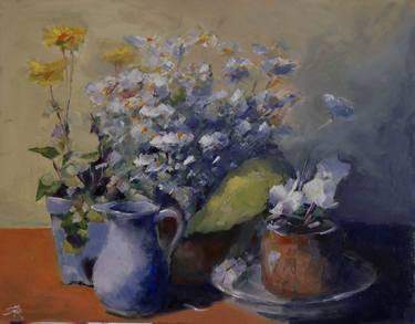Original Impressionism Floral Paintings by Giacomo Roberto