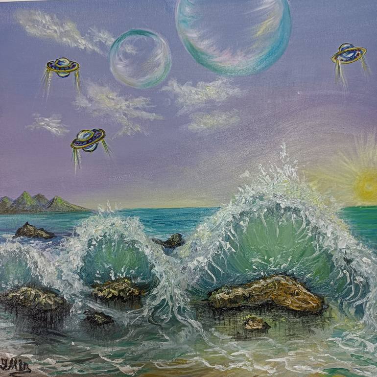 Original Beach Painting by Irina Minevich