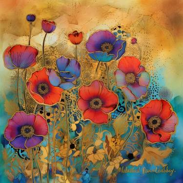 Print of Expressionism Botanic Digital by Irina Minevich