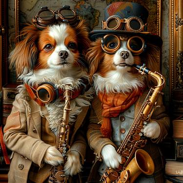 Print of Pop Art Dogs Digital by Irina Minevich