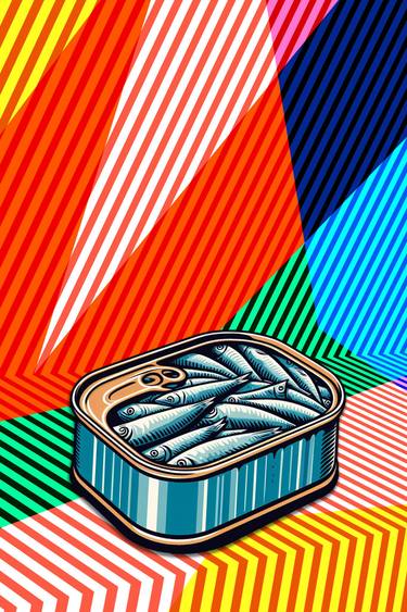 Original Op Art Food & Drink Printmaking by Stuart Hicking